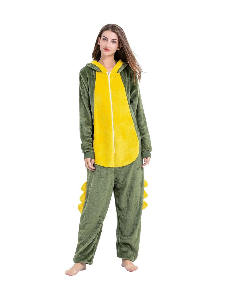 dorawithme Crocodile Kigurumi Pajamas for Animal Cosplay Unisex Adults, Loungewear, Costume, Halloween, Christmas, (Size L)