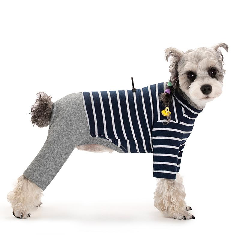 

Pet Dog Clothes Winter Dog Jumpsuit Schnauzer Costume Pomeranian Poodle Bichon Frise Puppy Costume Rompers Small Dog Clothing XS（old） темно-синий