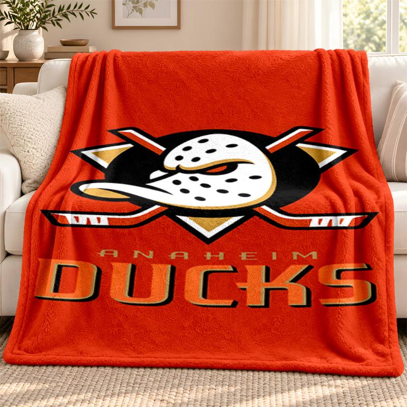 Anaheim Ducks blanket Flannel Blanket Soft Cozy Plush Throw for Sofa Bed Lightweight Home Decoration Outdoor camping