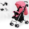Baby Bærbar Barnevogn Sitte Eller Ligge Sammenleggbar Trille Justerbar Ryggstøtte