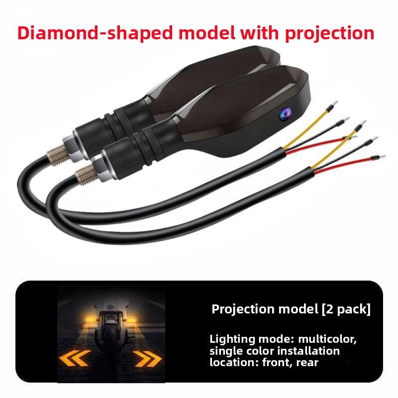 

Motorcycle Electric Vehicle Modified LED Running Water Projection Light Scooter Turn Signal Super Bright 12V Turn Light Direction Light