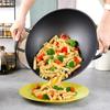 Wok in Ghisa Padella Profonda per Friggere e Stufare Piatti Asiatici 32 Cm