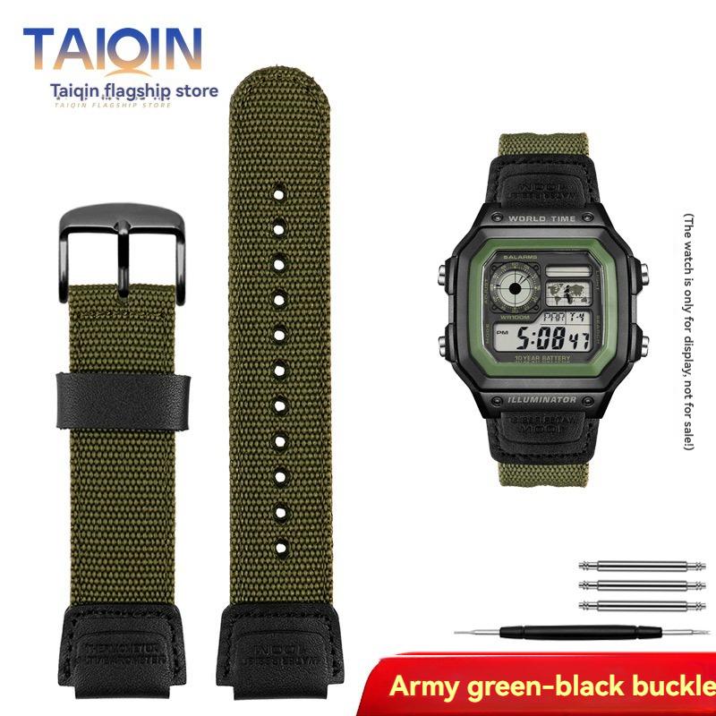 AE1200 Nylonarmband Für CASIO AE-1200 AE-1300 W-216H A158 W-219 Outdoor Sportuhrarmband modifiziert Herren Armband Handgelenkband 18mm
