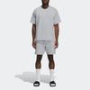Adidas Originals Clover x Pharaoh Co-branded Pure Color Sports Casual Shorts Unisex Shorts Light-Grey GM1953