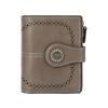 Portafoglio da Donna RFID Anti-Magnetico - Corto in Pelle Retro Olio Cera Europea & Americana, Portamonete Multi-Scomparti per Carte.