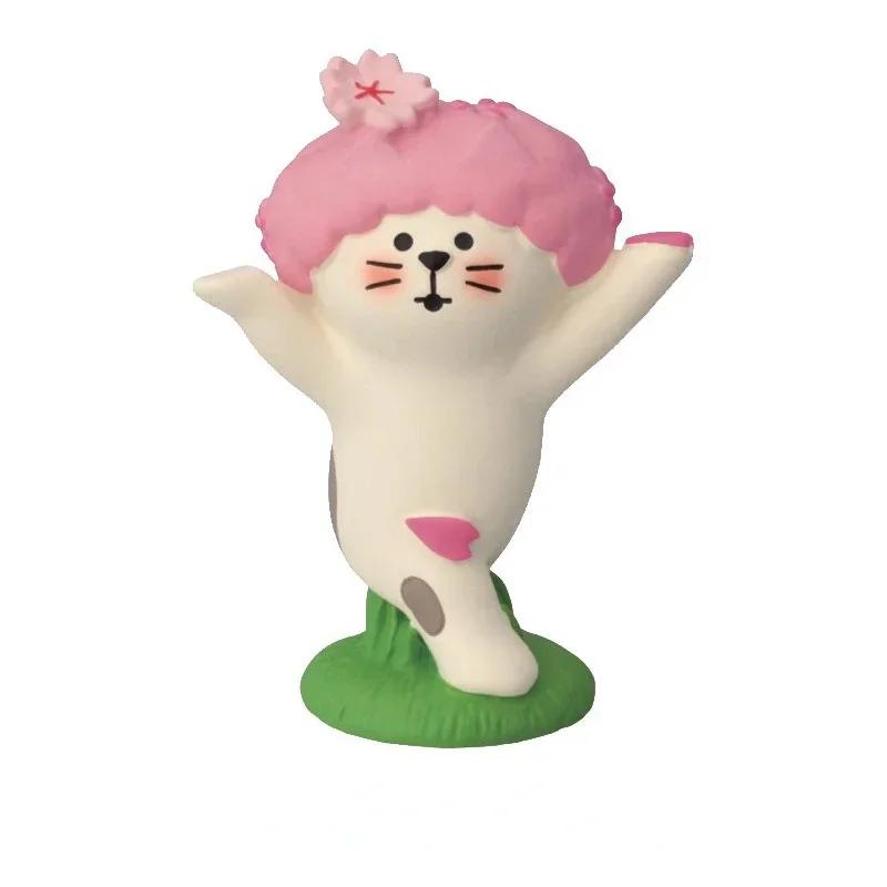 ZAKKA Japanese Style Cute Cat Flower Appreciation Cherry Blossom Matcha INS Trendy Toy DIY Resin Handicraft Small Ornaments