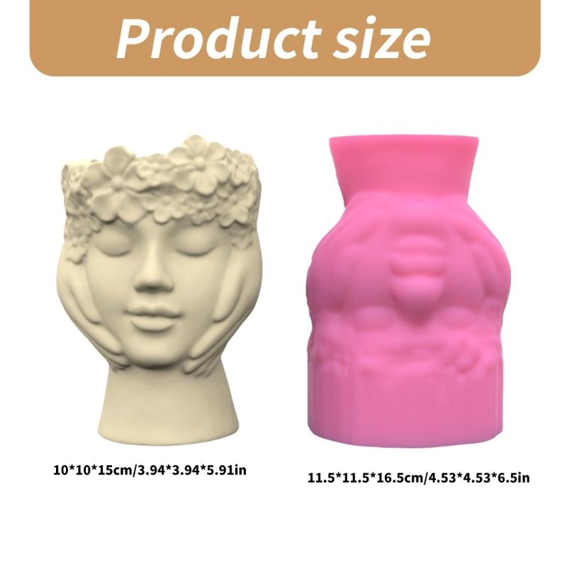 Silicone Vase Moulds Silicone Planter Molds Artistic Human Figure Shape Crafting Molds Art Figure Molds for Flower Vase