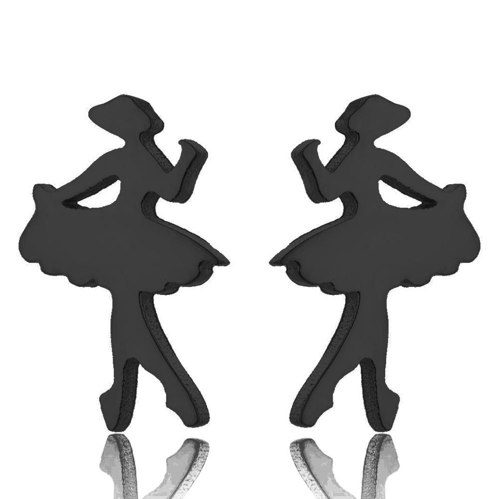 Ballet Girl Christmas Mini Stud Earrings - Cute and Sweet Jewelry for Little Girls