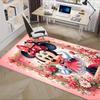 Office Carpet, Under Chair Rug, Gift for Home Decor, Minnie Mouse Inspired Floral Design, Soft and Warm Floor Mat for Room, Valentin