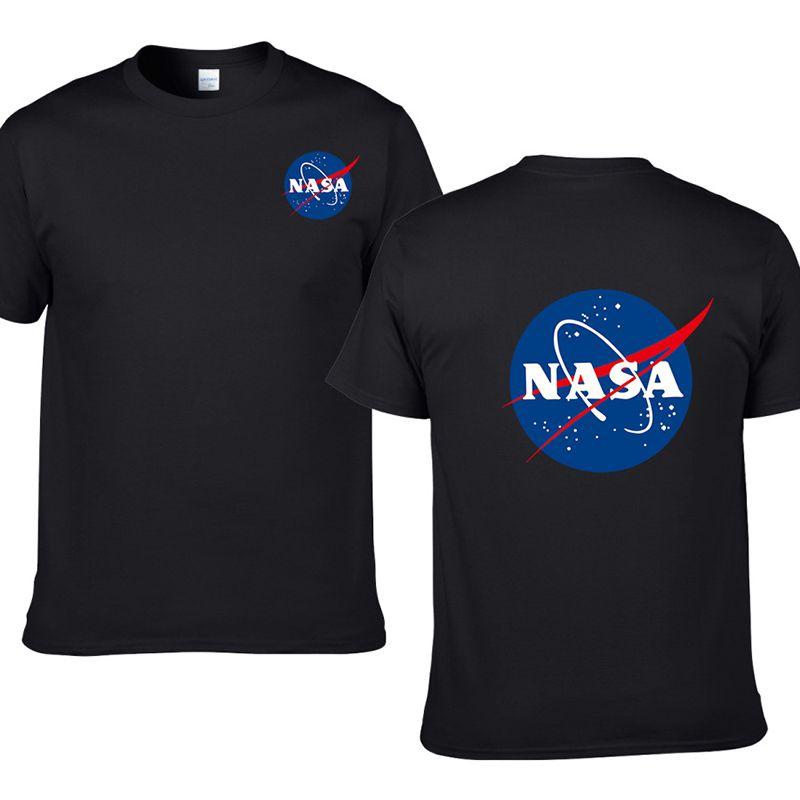 Logo Retro Nasa Vintage Look Space Short Sleeve Mens Cotton Tshirt Tee Tops
