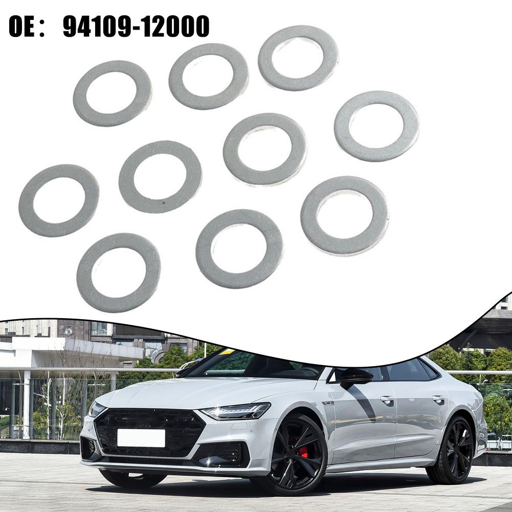 10pcs Engine Oil Drain Plug Washer Gaskets 14mm 94109-12000 Aluminum For Honda For Acura Civic Odyssey For CRV Auto Parts Engine Gaskets 6