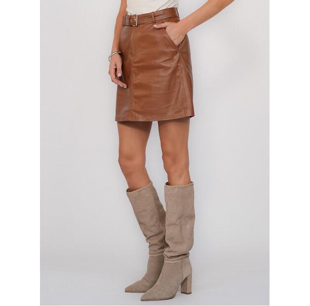 Юбка кожаная FAN LEATHER