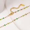 Fashion Personality Simple Crystal Necklace Popular Light Luxury Temperament Simple Titanium Steel Clavicle Chain Female Versatile