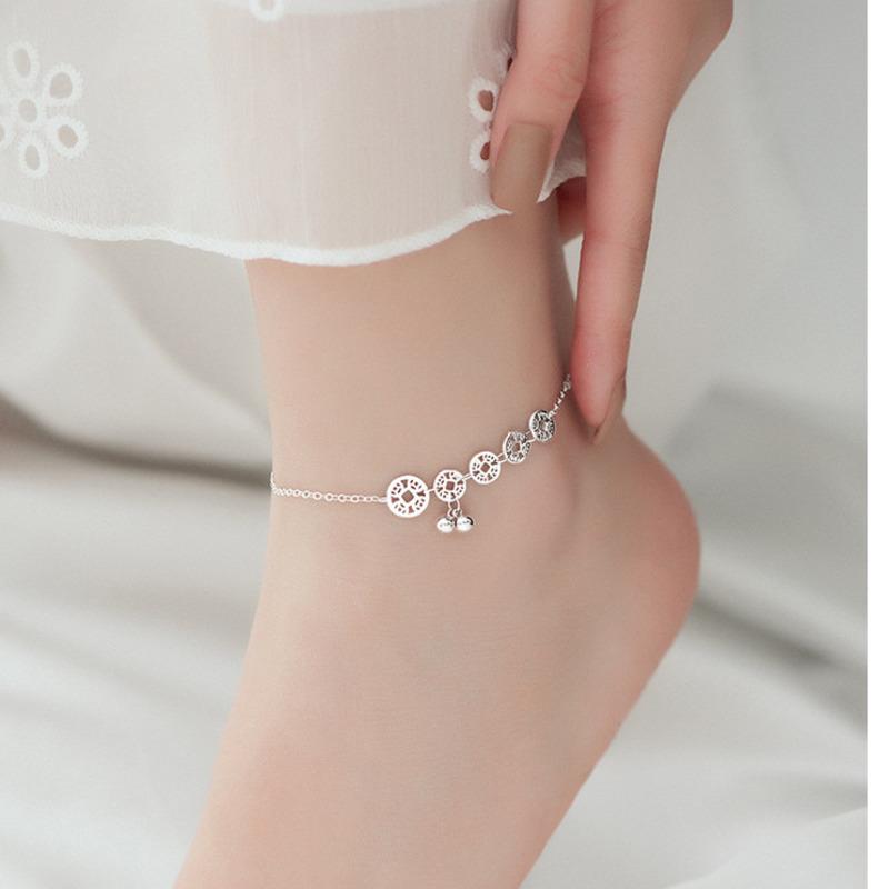 

BELLA BOX 2025 New Model - One Step At A Time - Clicking Foot Chain - Personalized Design - Trendy Bestseller - Anklet Chain Length: 20 + 6 cm серебряный