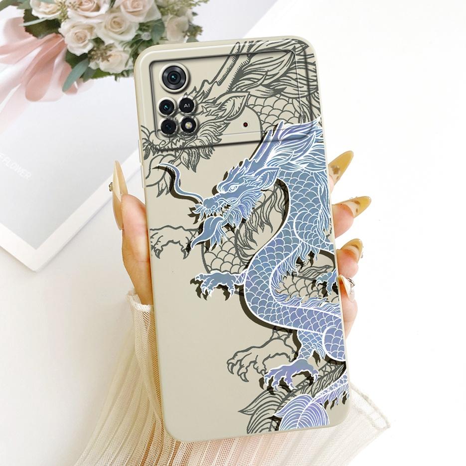 For Xiaomi Poco M4 Pro 4G Case Cool Owl Dragon Painted Cover Soft Silicone Phone Case For Xiaomi Poco X4 Pro PocoM4 Pro 5G Shell