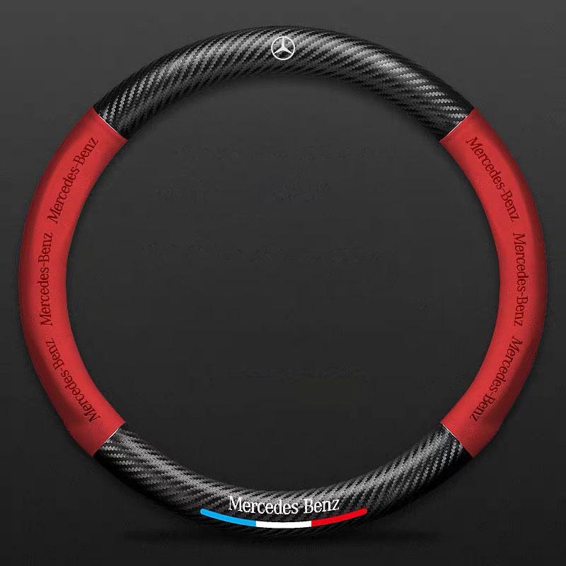 CRV1 Car Steering Wheel Cover Anti Slip Protection Cover For Mercedes Benz W203 W204 W205 W206 W212 CLK GLA B C E S Class Accessories
