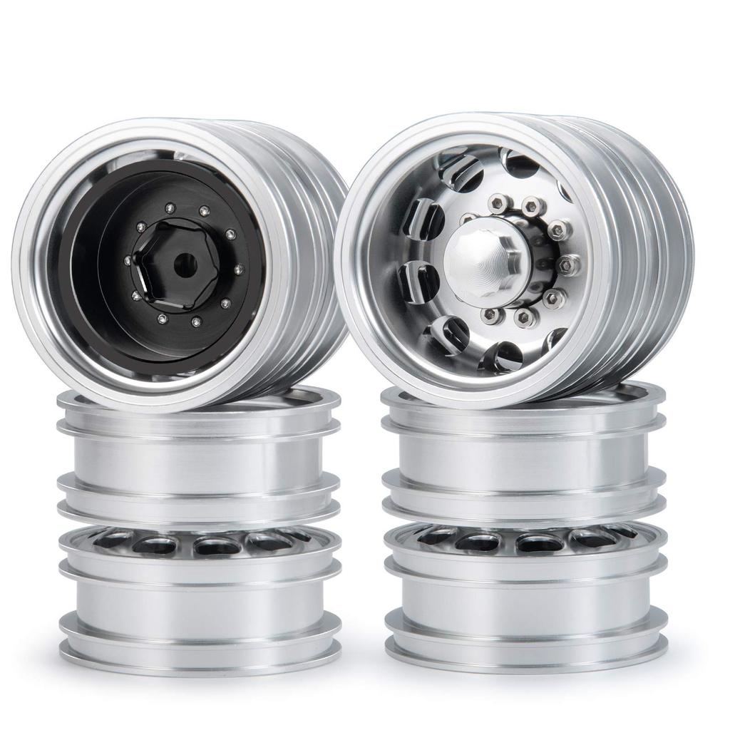 Wheel Hubs, Tire Inners, Rear Wheel Rim Hubs for 1/14 Tamiya Tractors and Climbing Trailers (4 pieces)