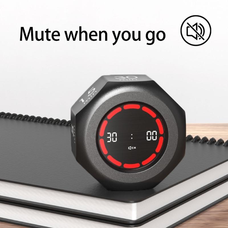 Flipping Gravities Sensors Timer LCD Display Rotating Cubes Time Trackers for Efficient Time Management in Cooking Learning
