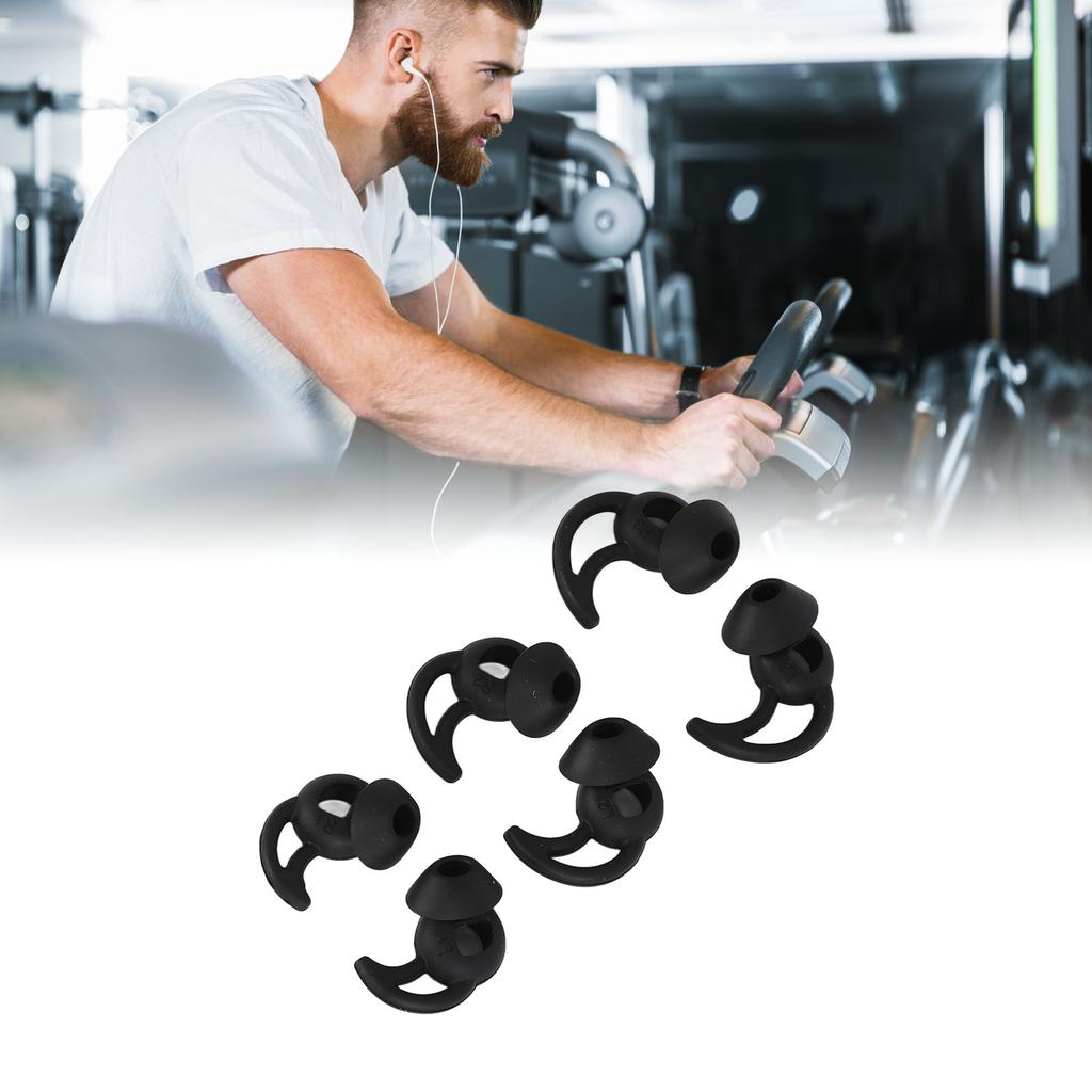3 Sets Silikon-Ohrstöpsel Spitzen Professionelle Geräuschunterdrückung Bequeme Weiche Sport-Ohrstöpsel Spitzen Ersatz für Sport-Kopfhörer
