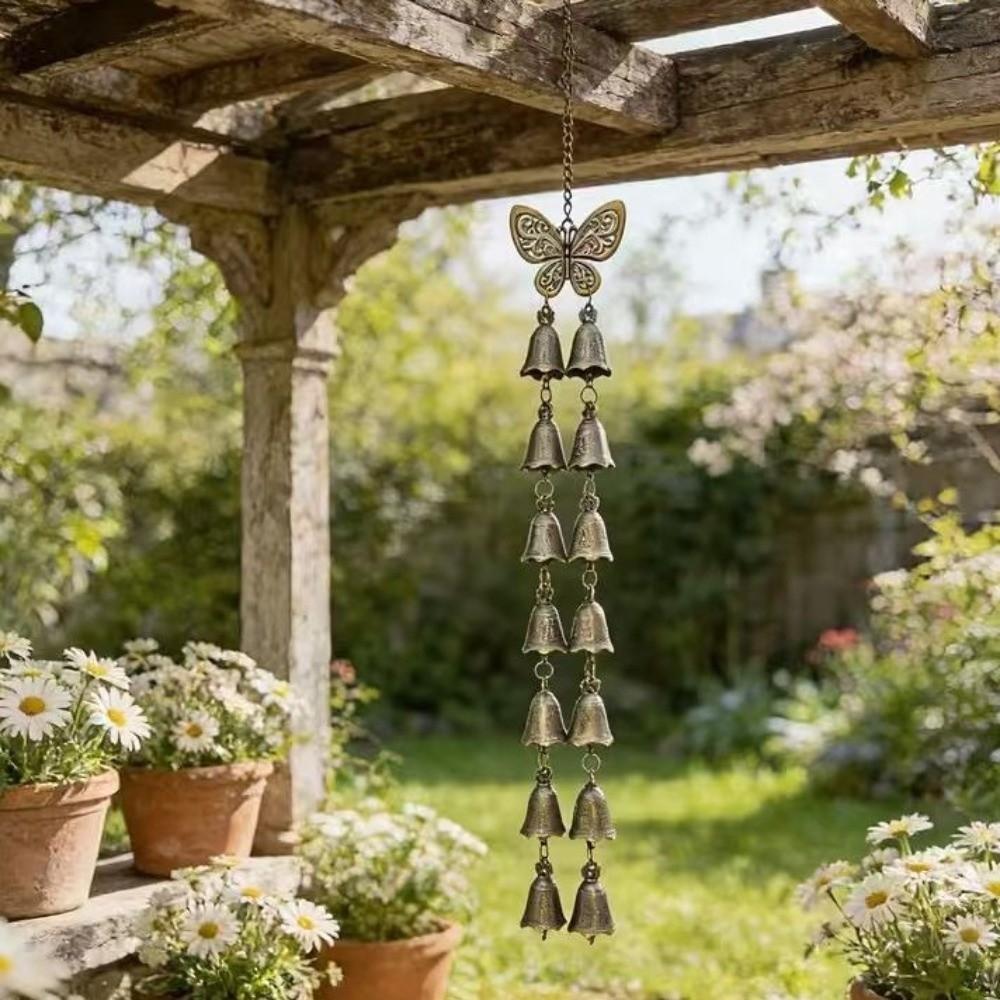 Vintage Hanging Wind Chime Country Style Metal Courtyard Bell Home Decor Retro Pendant  Wall