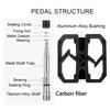 Carbon Fiber Pedal Ultralight MTB Titanium Shaft 3 Bearings Road Bike Pedal Anti Slip Racing Pedal