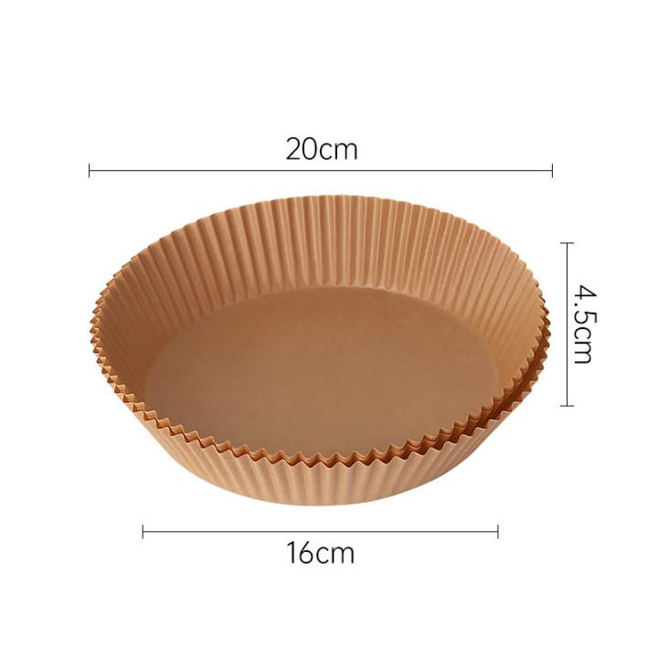 20cm Air Fryer Disposable Paper Liner Non-stick Mat Premium Parchment Wood Pulp Steamer Round Paper Liner Dropshipping