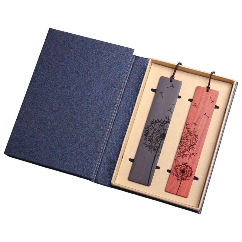 Engraved Book Marks with Pendant for Book Lovers Gift Handmade Wood Page Mark Unique Vintage Bookmarks Wood Bookmarks