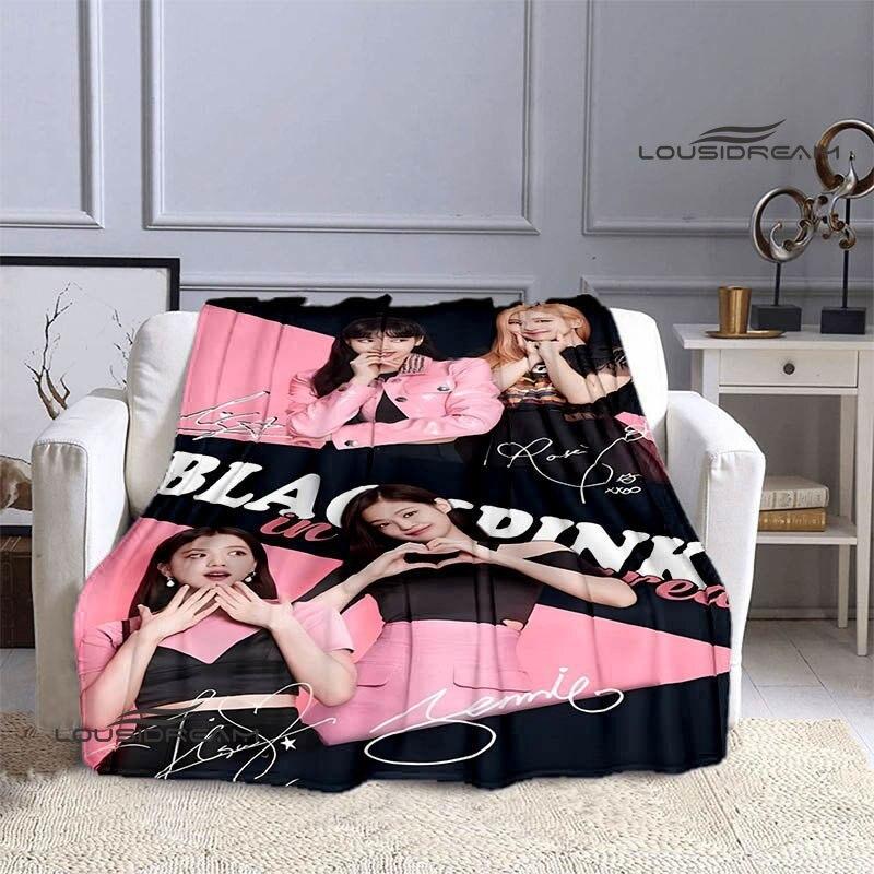 Blackpink Blanket Idol Group Pink 3d Digital Print Flannel Blanket Supplies