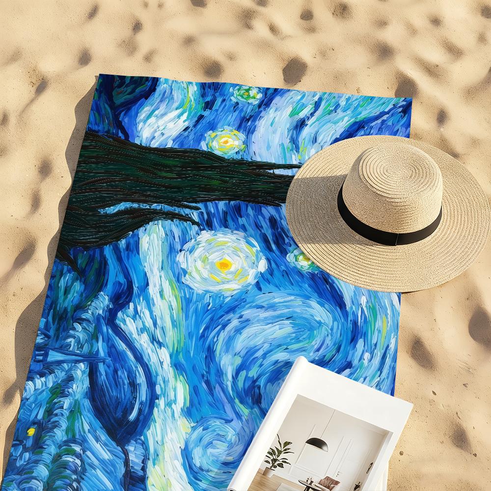 Van Gogh Towel Quick Drying Beach Towels Are Suitable For Swimming Pools Camping Yoga And The Gym