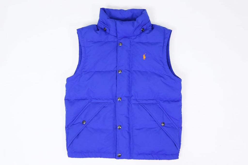POLO RALPH LAUREN Down Size 0101963 Boys' 2-Way Jacket/Vest/Parka, M, BLUE, [Used]