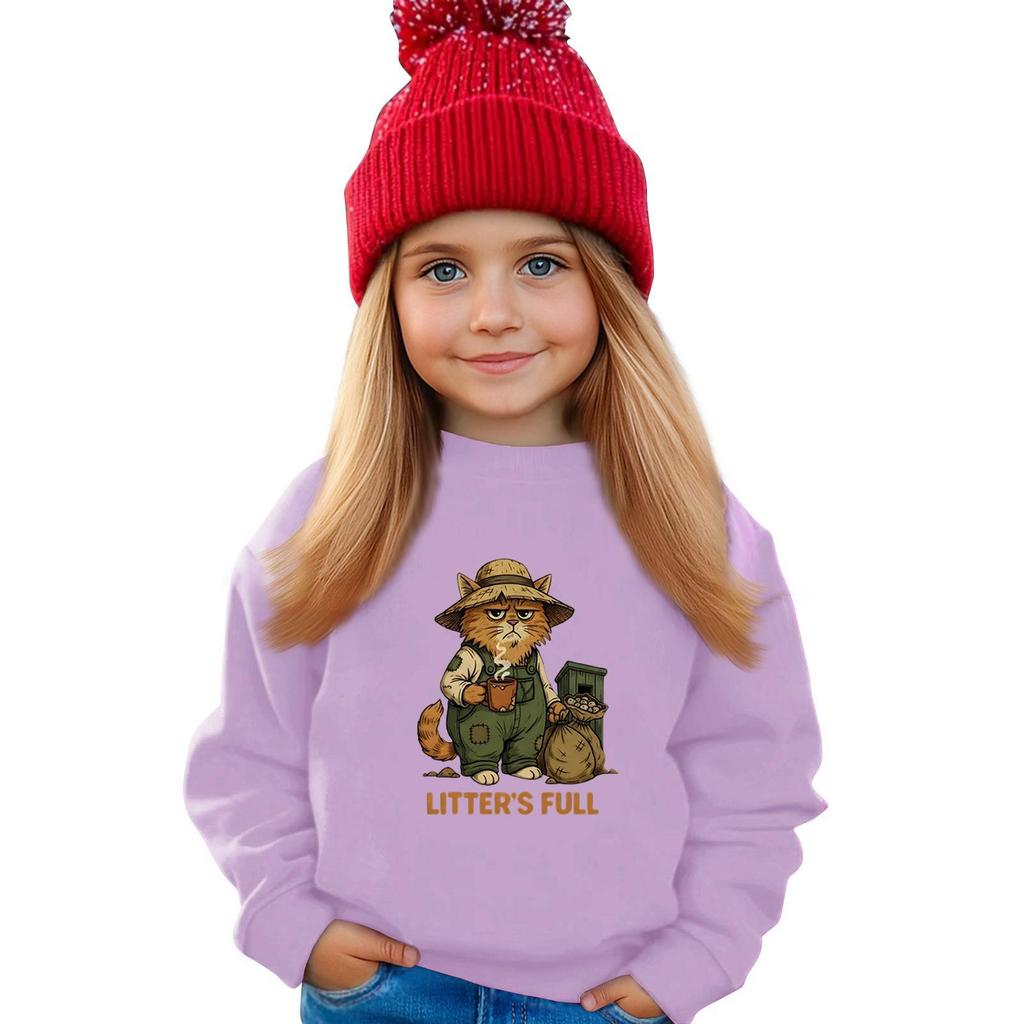 Kinder Sweatshirt Jungen Mädchen Rundhals Sport Sweatshirt Lässiger Pullover Sweatshirt Sportshirt