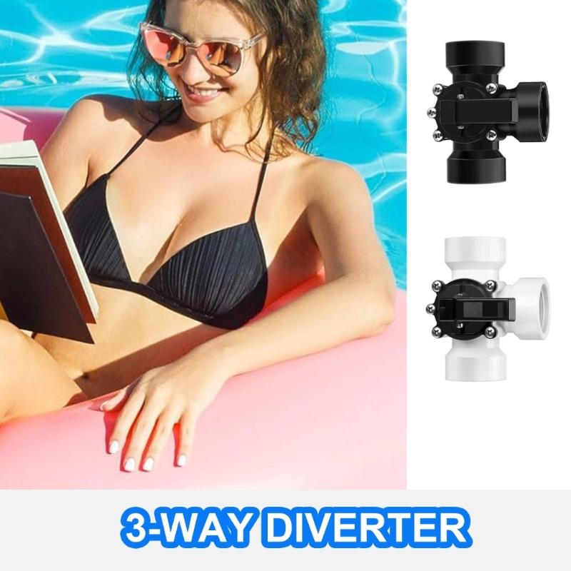 Multifunktionales Pool-Umleitungsventile Set Schlauchadapter Filteranschluss-Umrüstset Dichtungsringe und Klemmen für Poolreparatur
