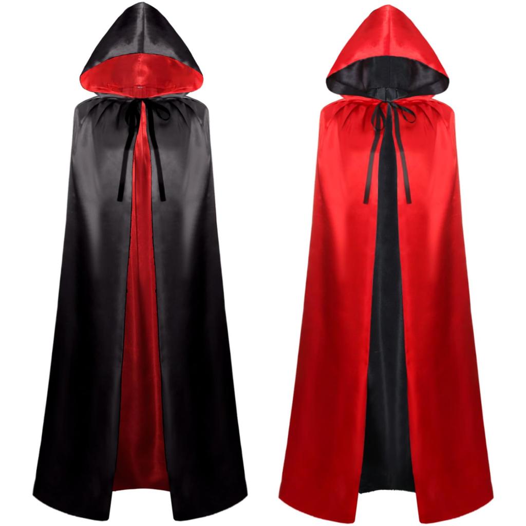 Medieval Hooded Cloak Long Gothic Cape Costume Robe for Performance Renaissance Festival LARP and Cosplay