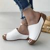 2025 Spring and Summer New Slippery Women's Comfortable Slope Heel Thick Sole Simple and Casual External Wearing Slippers