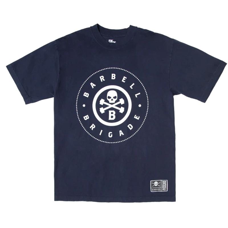 Barbell Brigade Men's Oversized Cotton T-Shirt Sports Gym Fitness Streetwear Loose Unisex Short Sleeve Tees