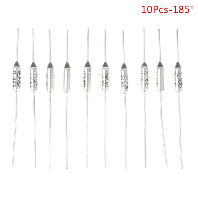 10PCS Metal Thermal Fuse 10A 15A 250V Temperature 142° 150° 172° 185° 216Fahrenheitor Electric Rice Cooker