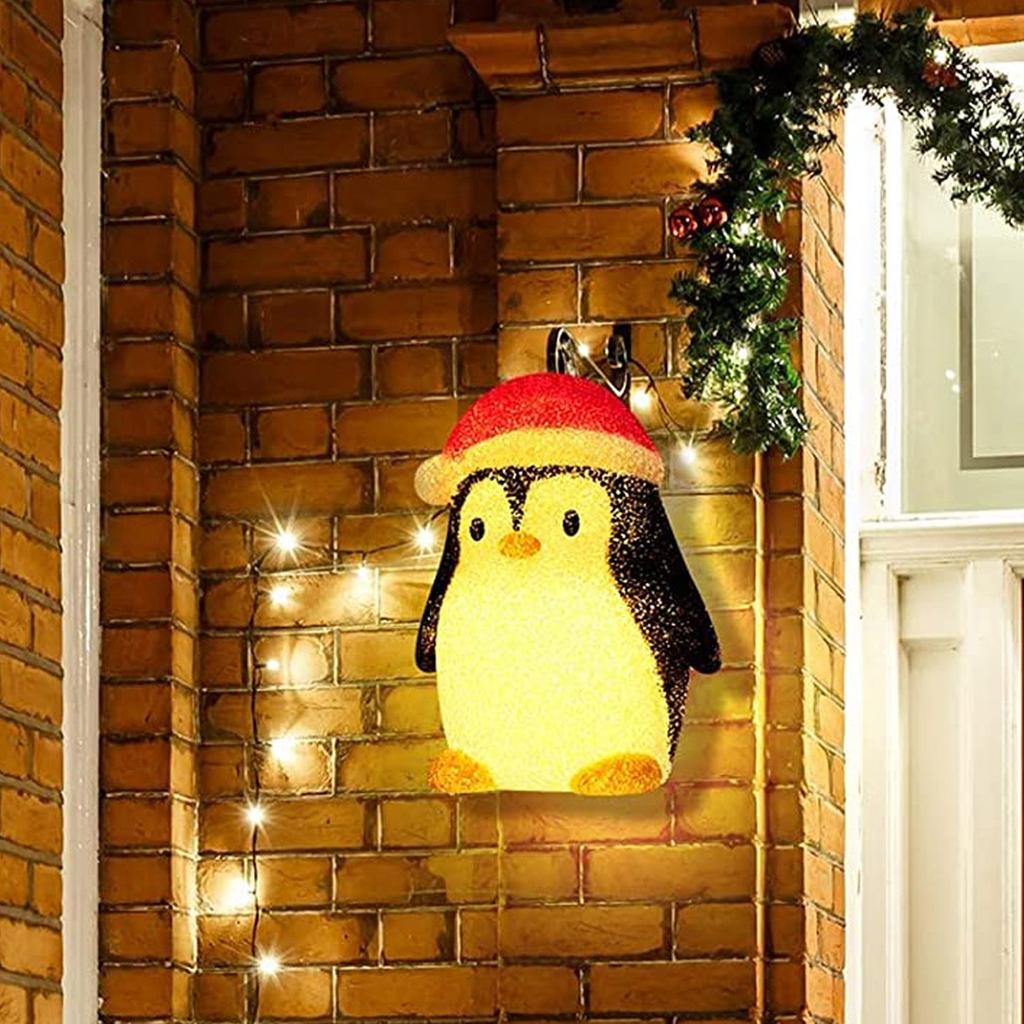 Penguin Lamp Snowman Christmas Porch Light Covers Christmas Decoration Holiday Porch Lampshade