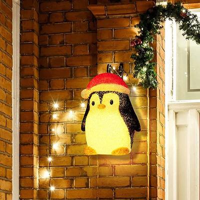 Lamp Penguin Sněhulák Vánoční kryty na verandu Vánoční dekorace Stínidlo na sváteční verandu