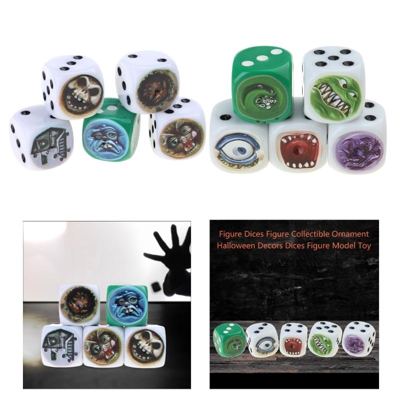 Ugly Figure Dices, Funny Resin Dices Set for Party Decorative Dices Role Playing Dices Funny Figure Face Dices Ornament