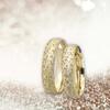 Finger Ring Flower Carved Elegant Exquisite Workmanship Couple Engraved Band Ring for Gift