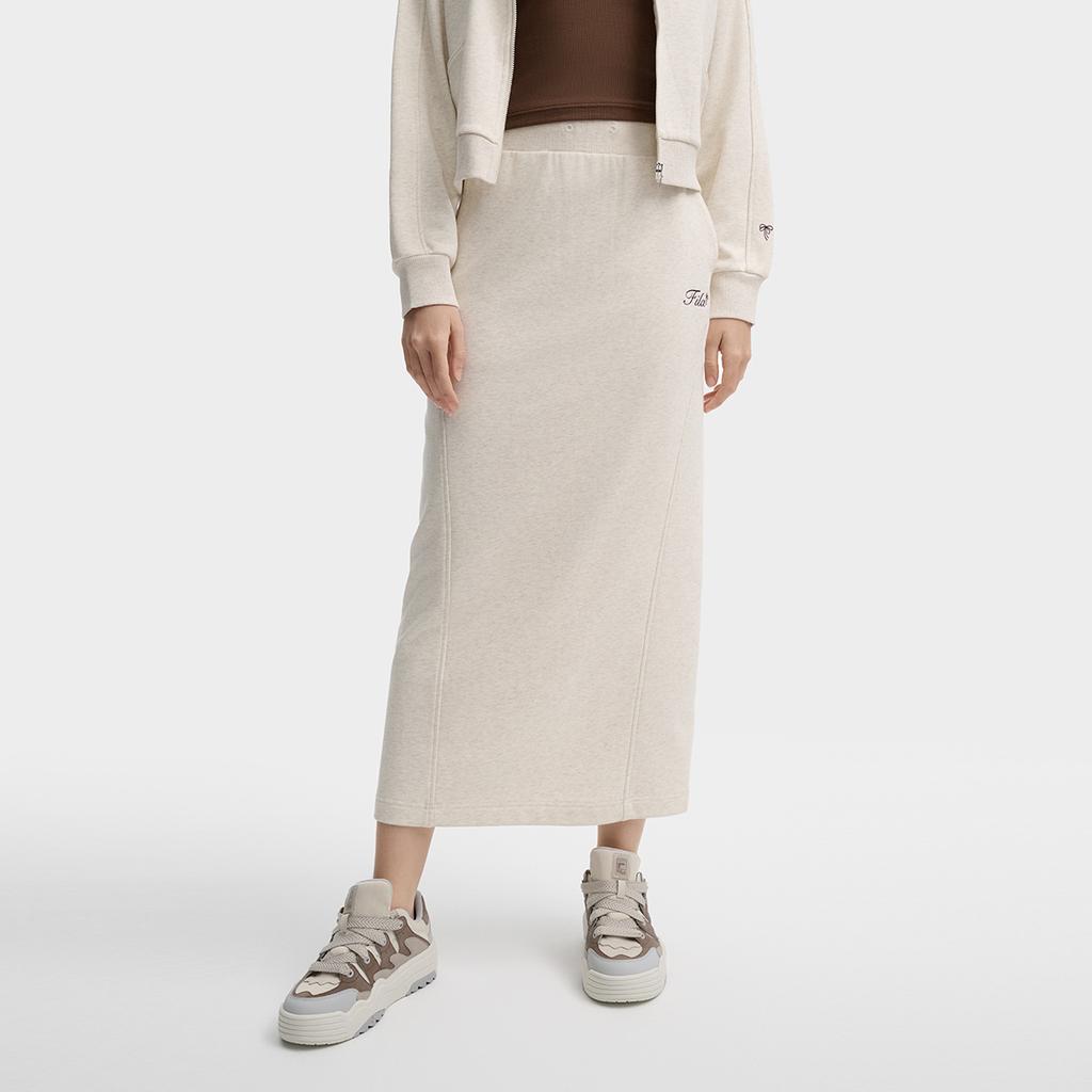 New FILA Casual Long Skirts Women's Cheese Heather Gray F11W439309FLM