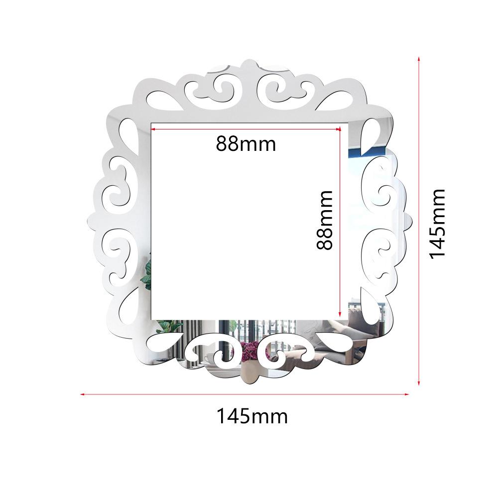 Partition Wallpapers Home Decor - Square Acrylic Mirror Switch Stickers,Self-Adhesive Reflective Decals for Living Room Bedroom