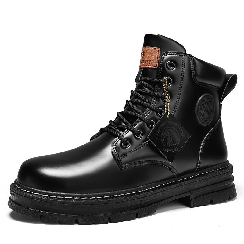 Luxury Brands Riding Boots Walking Shoes for Men Outdoor Boots Men's Ankle Boots Winter New High Top Casual Shoes Classic Design