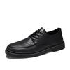 New Men's Quality Leather Shoes British Business Lace Up Fashion Black Soft Leather Man Split Leather Dress Shoes Men