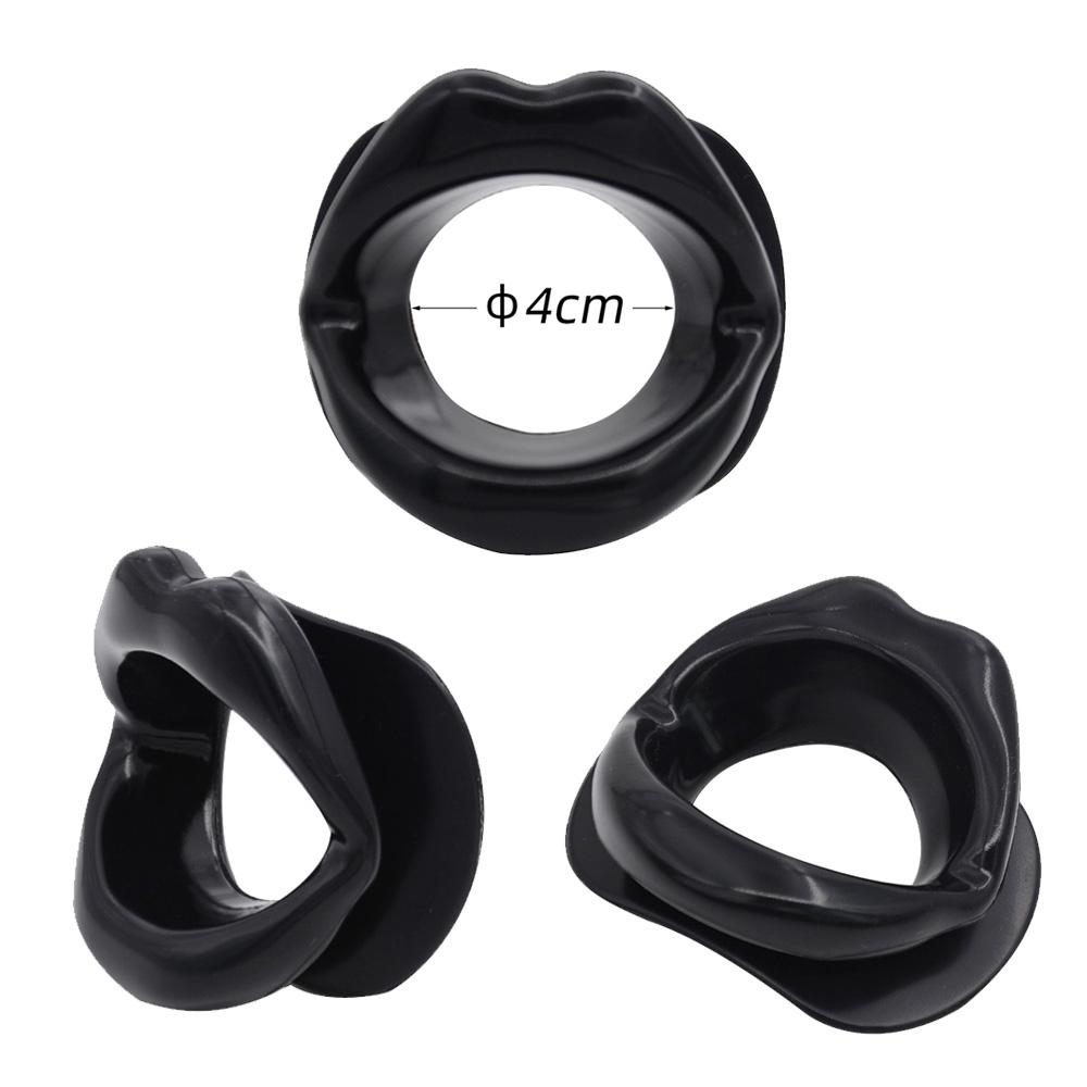 Silicone Lip O-Ring Opening Gag Oral Sex Fetish BDSM Restraint Mouth Ball Plug Forced Mouth Opener Sex Props Lovers Sex