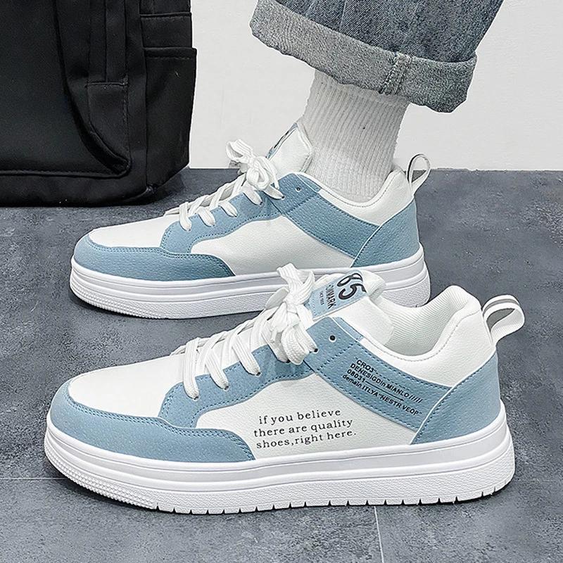 Mode Leder Freizeitschuhe für Herren Rutschfest Abriebfest Klobige Sneaker Damen Bequem Flach Slipper Frühling Herbst Paarschuhe