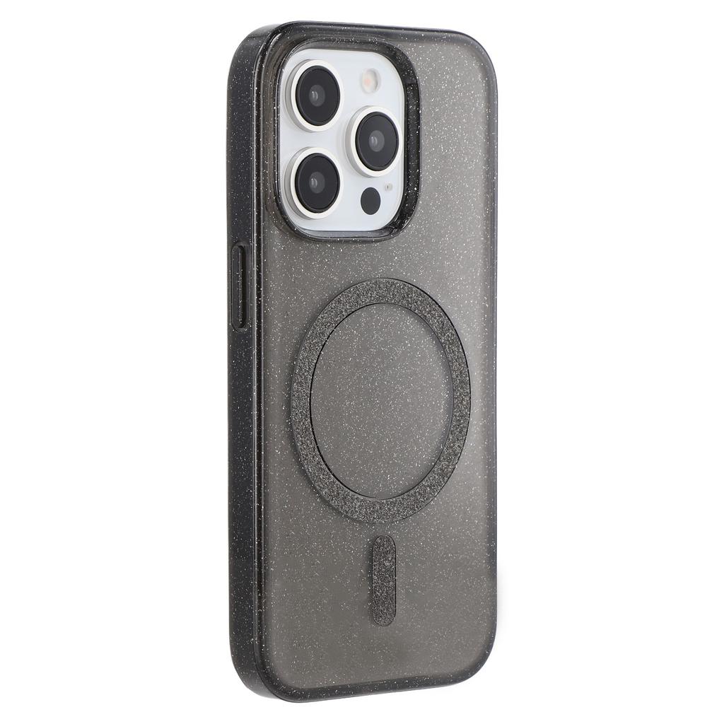 Für iPhone 15 Pro Hülle Kompatibel mit MagSafe 2.0mm PC+TPU Glitzer Handyhülle