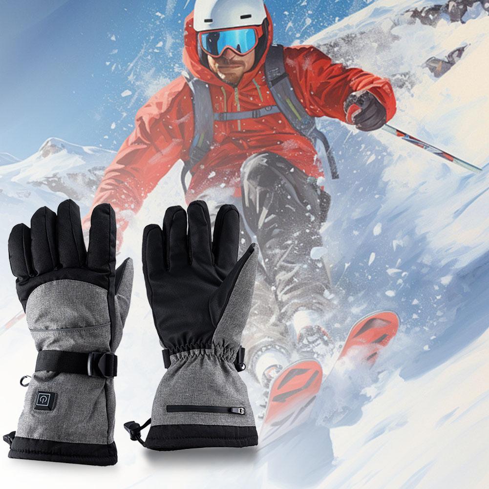Electric Heated Gloves Electric Heating Mittens Waterproof Touch Screen Hand Warmers Battery Operated for Outdoor Activities