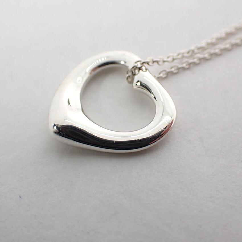 [Used] TIFFANY 925 Open Heart Pendant/Necklace/g523-14