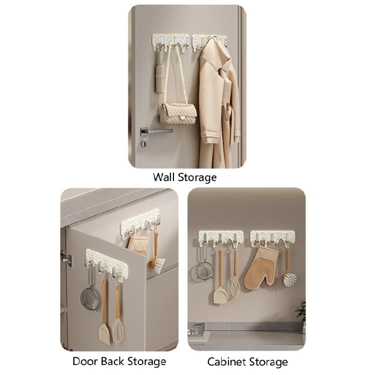 Multipurpose Adhesive Mount Hook Sturdy Organization Tool for Door Wall Cabinets Closet Storage